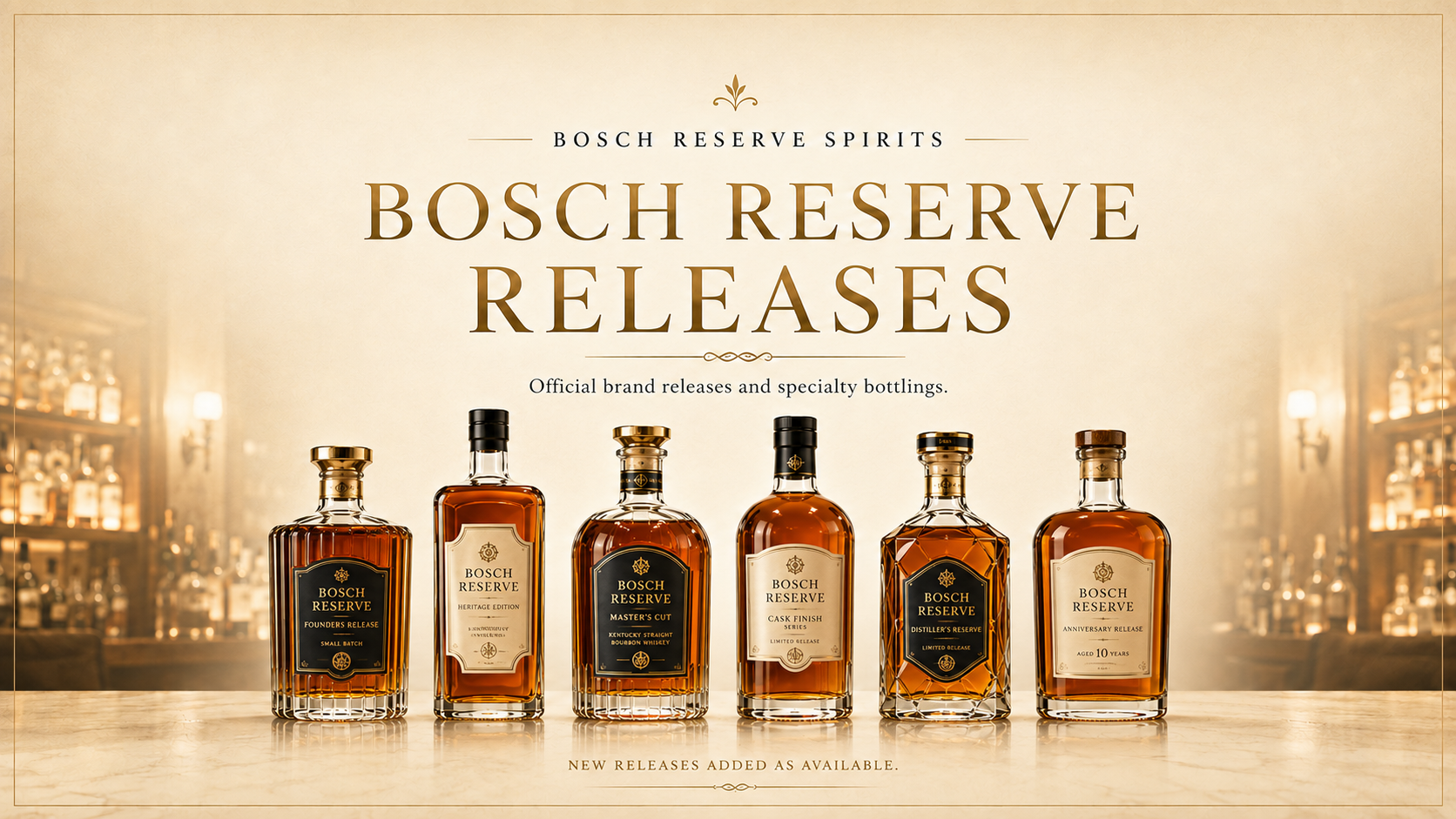 Bosch Reserve Spirits Brand Releases