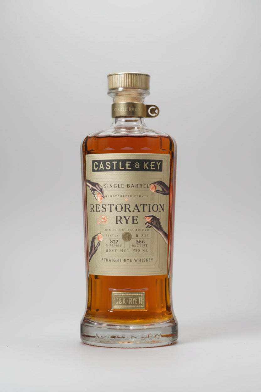 Castle & Key Single Barrel Restoration Eureka Whiskey Club Rye DSP-KY-18 750 ML