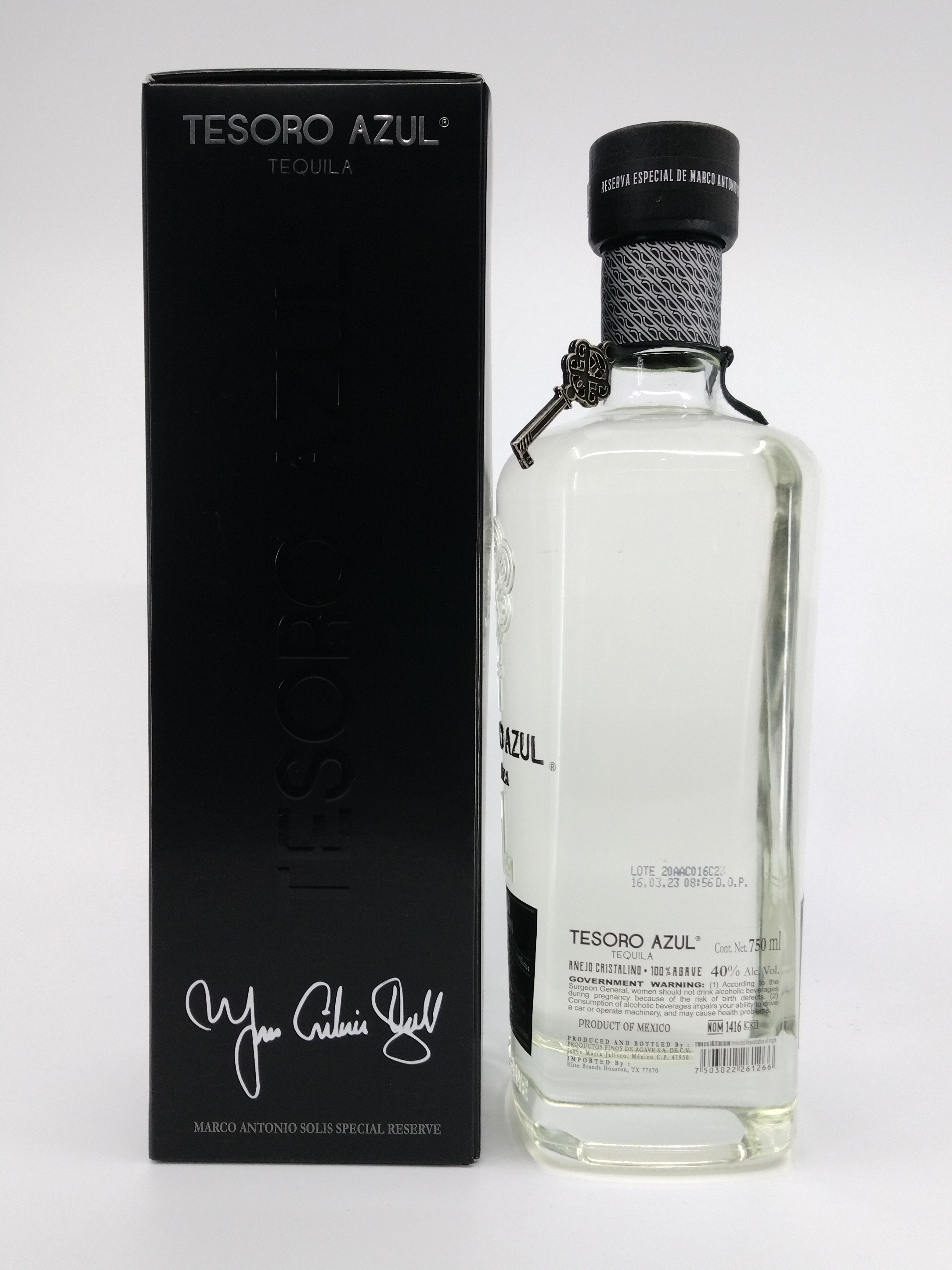 Tesoro Azul Anejo Cristalino Tequila 750 ml
