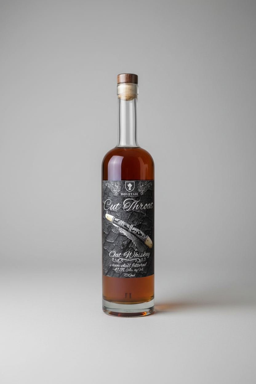 Dovetail Distillery Cut Throat Northern Sierra Mountains Oat Whiskey 750ml - Captain Caskwell